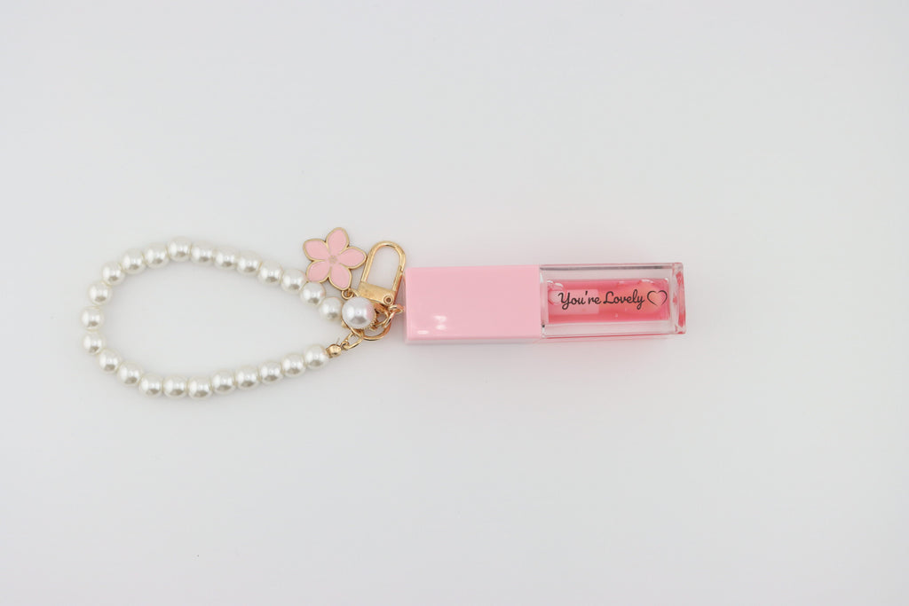 Raspberry Gloss & Carry on Chain