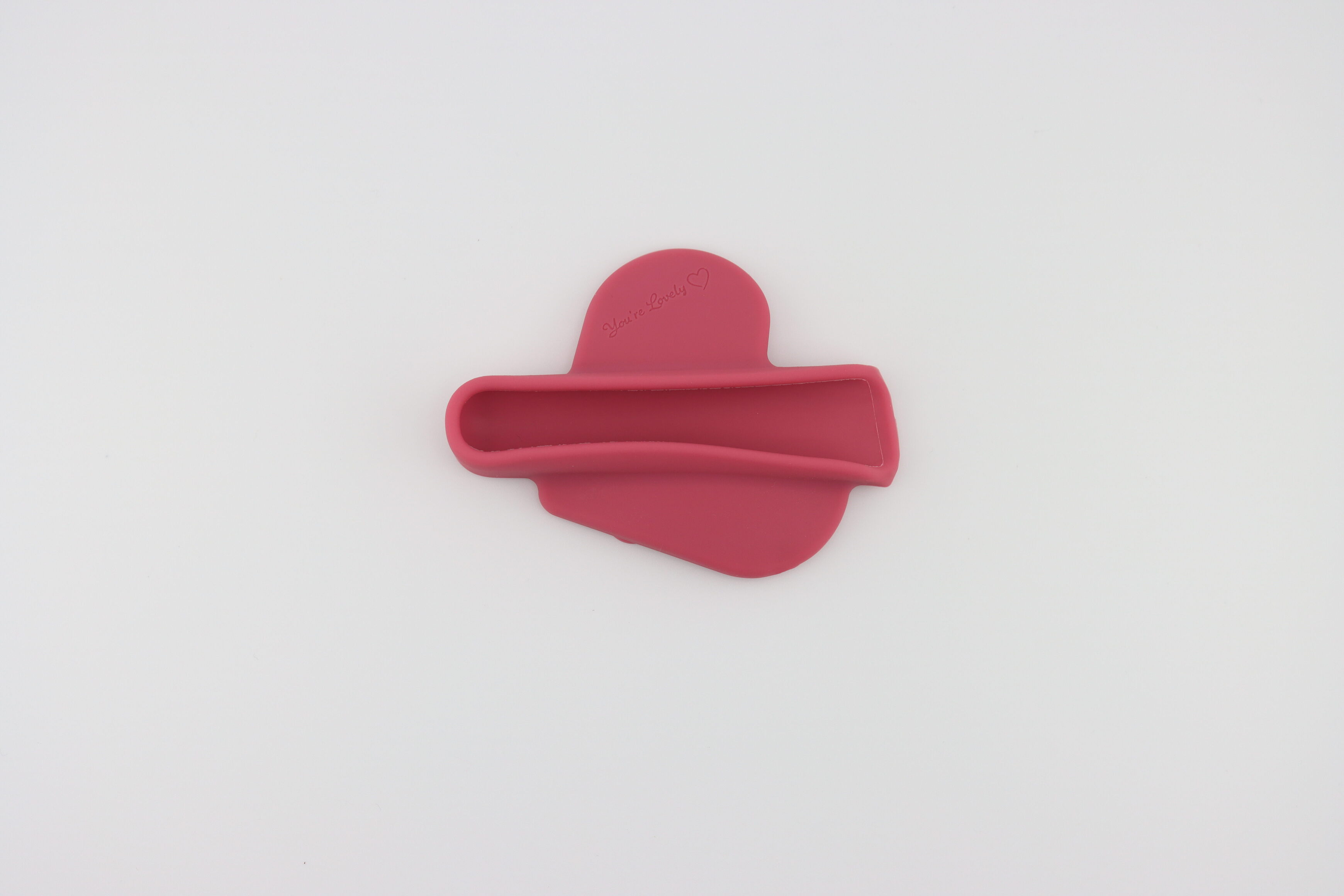 Lip Gloss Heart Phone Case (Dark Pink)