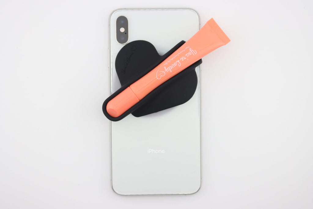 Lip Gloss Heart Phone Case (Black)