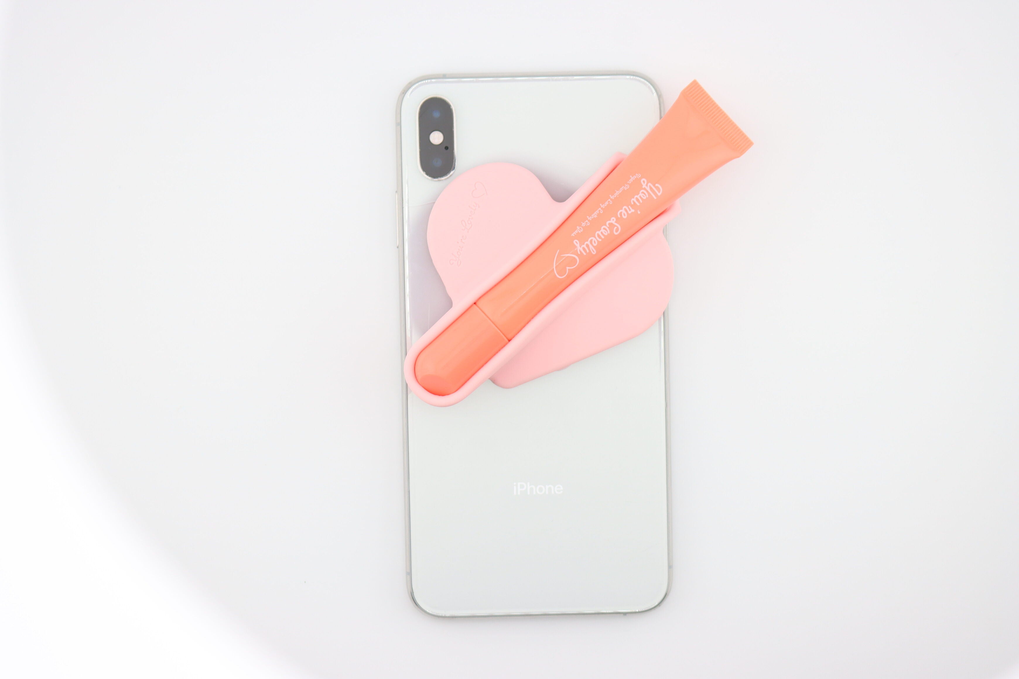 Lip Gloss Heart Phone Case (Light Pink)