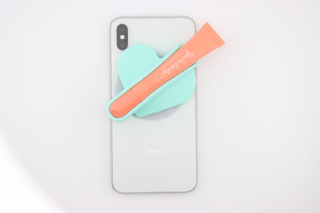Lip Gloss Heart Phone Case (Turquoise)