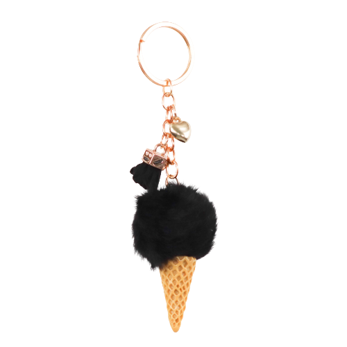 Lovely Ice cream Keychain - Black