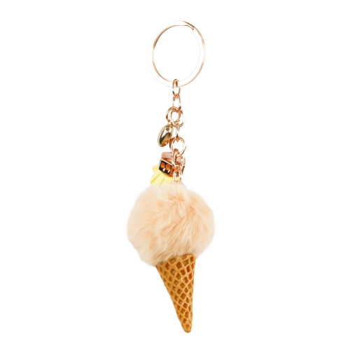 Lovely Ice cream Keychain - Beige