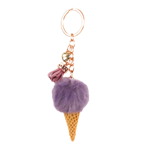 Lovely Ice cream Keychain - Purple